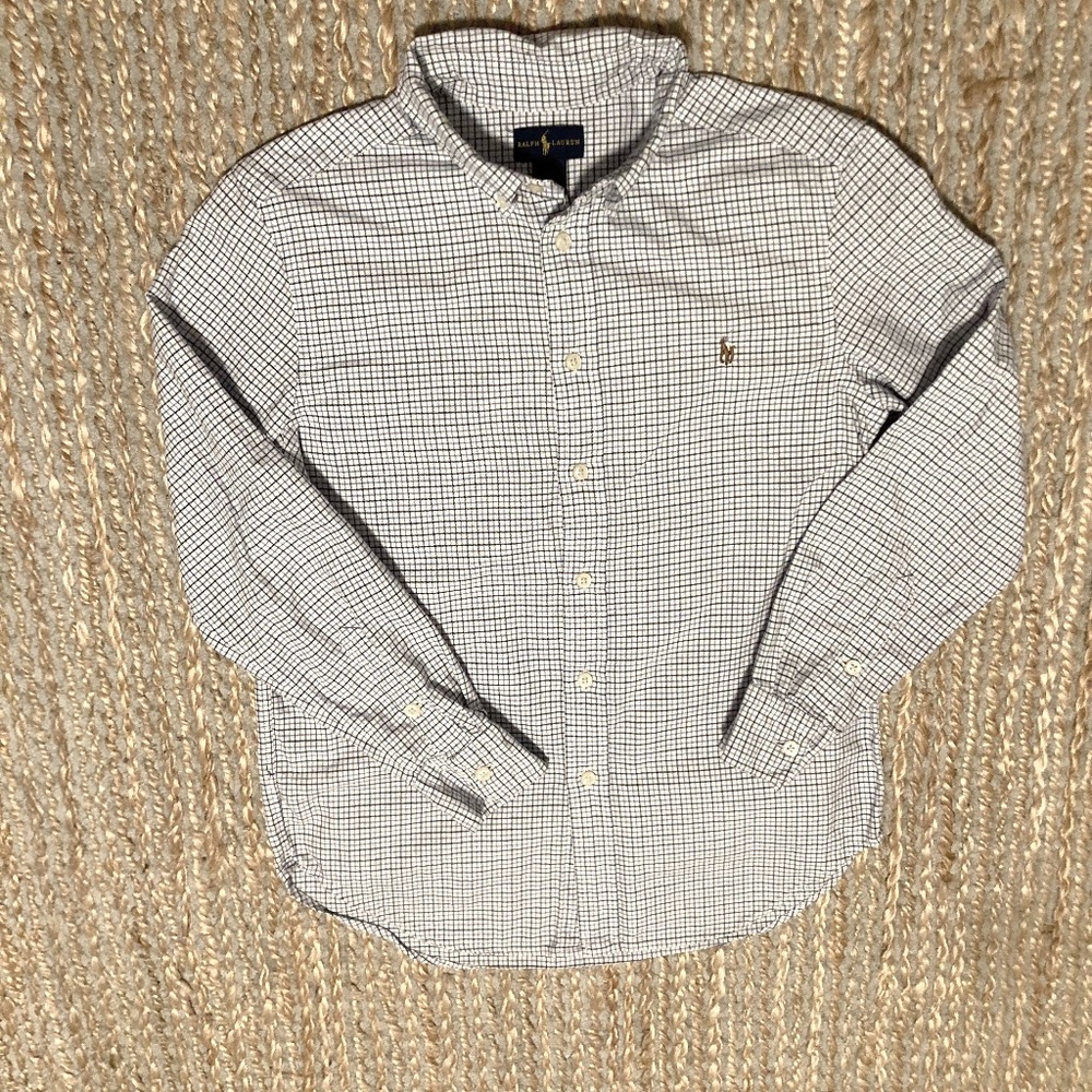 Ralph Lauren Boys long sleeve dress shirt size M 10-12